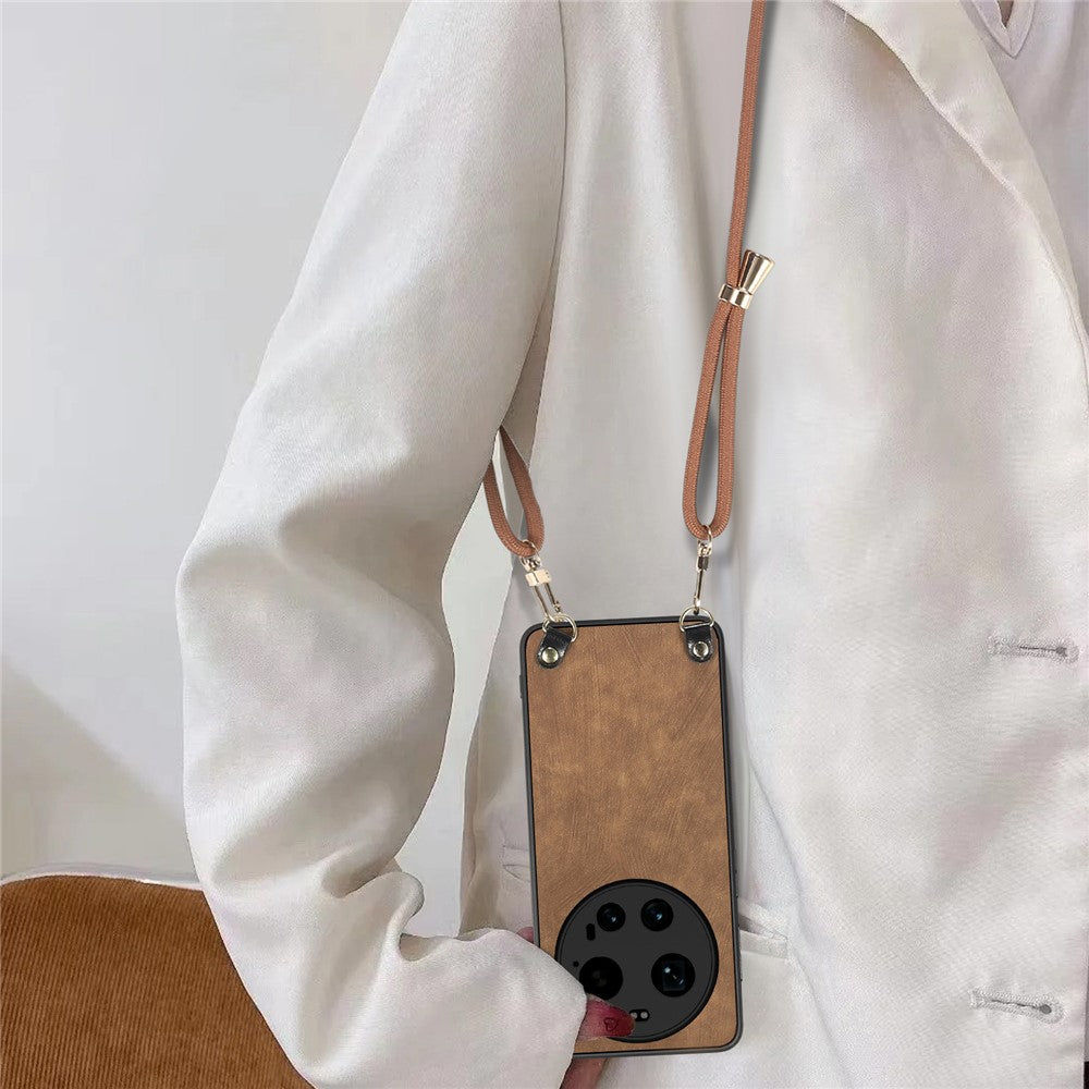 Xiaomi 17 Ultra 5G – Handyhülle aus Kunststoff, PU-Leder und TPU, mit verstellbarem Trageriemen