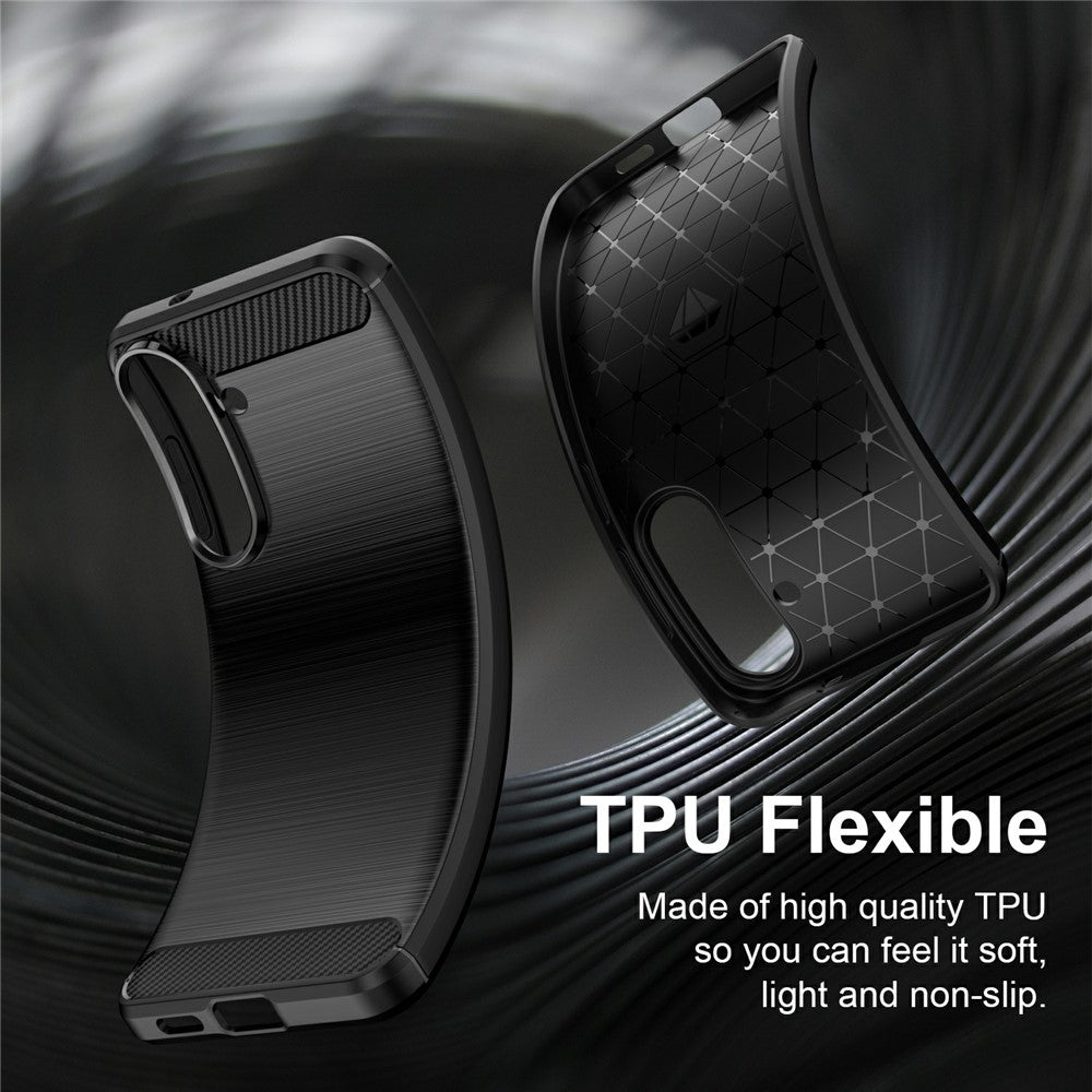 For Samsung Galaxy S26 FE TPU Case Protective Phone Cover Carbon Fiber Texture Brushed