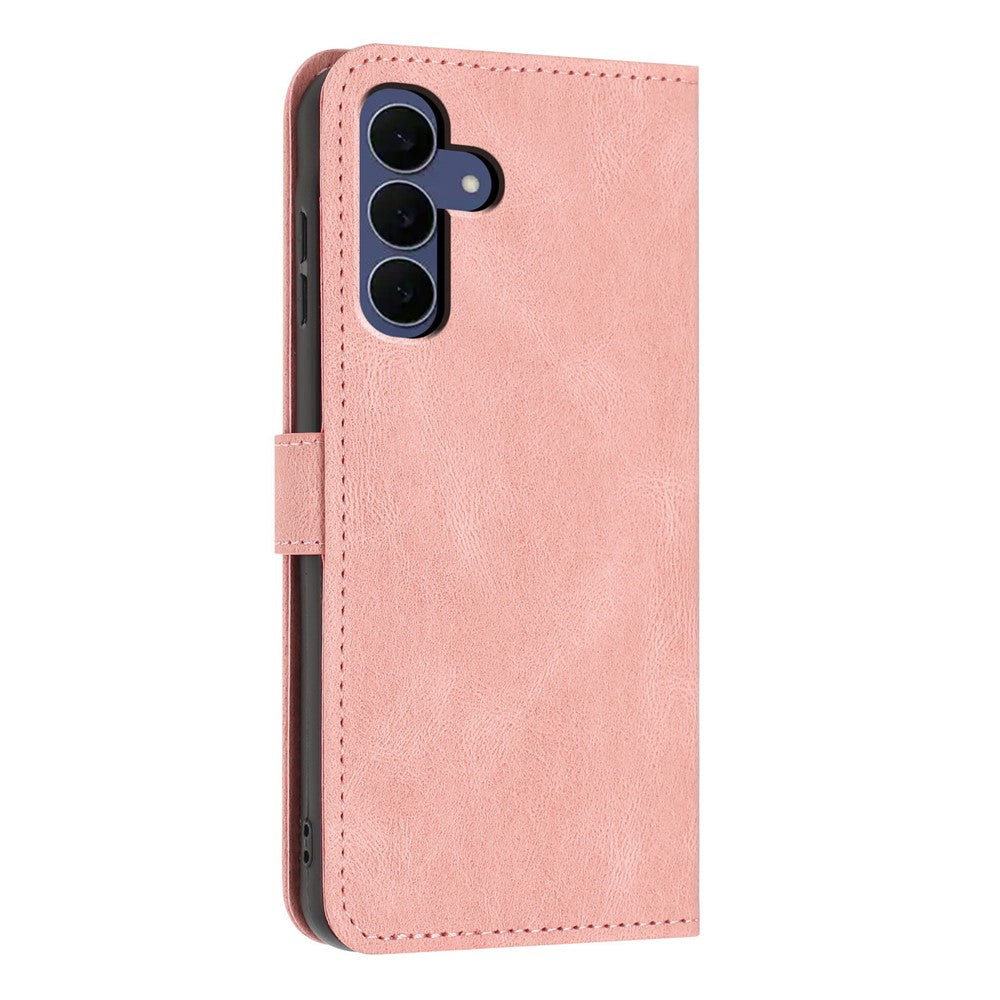 For Samsung Galaxy S26 FE Wallet Case Butterfly Flower Imprint PU Leather Phone Cover with Wrist Strap