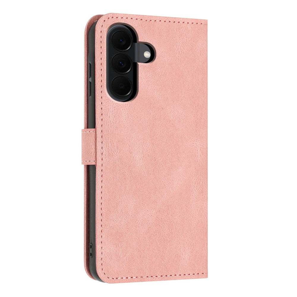 For Samsung Galaxy A57 5G Wallet Case Butterfly Flower Imprint PU Leather Phone Cover with Wrist Strap