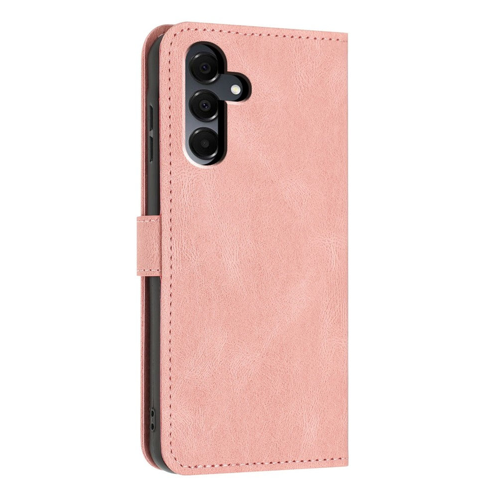 For Samsung Galaxy A27 5G Wallet Case Butterfly Flower Imprint PU Leather Phone Cover with Wrist Strap