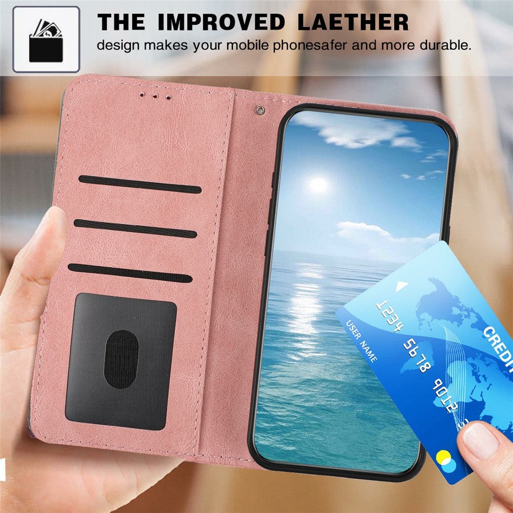 For Google Pixel 11 Pro XL Wallet Case Butterfly Flower Imprint PU Leather Phone Cover with Wrist Strap