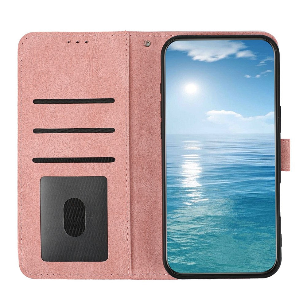 For Google Pixel 11 / Pixel 11 Pro Wallet Case Butterfly Flower Imprint PU Leather Phone Cover with Wrist Strap