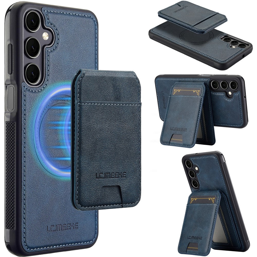 LC.IMEEKE L3 For Samsung Galaxy S26 FE Magnetic Case Detachable Card Holder Leather TPU Mobile Cover