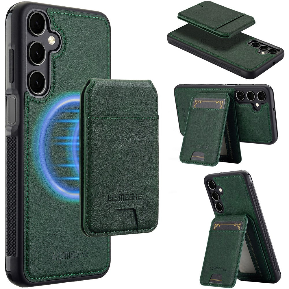 LC.IMEEKE L3 For Samsung Galaxy S26 FE Magnetic Case Detachable Card Holder Leather TPU Mobile Cover