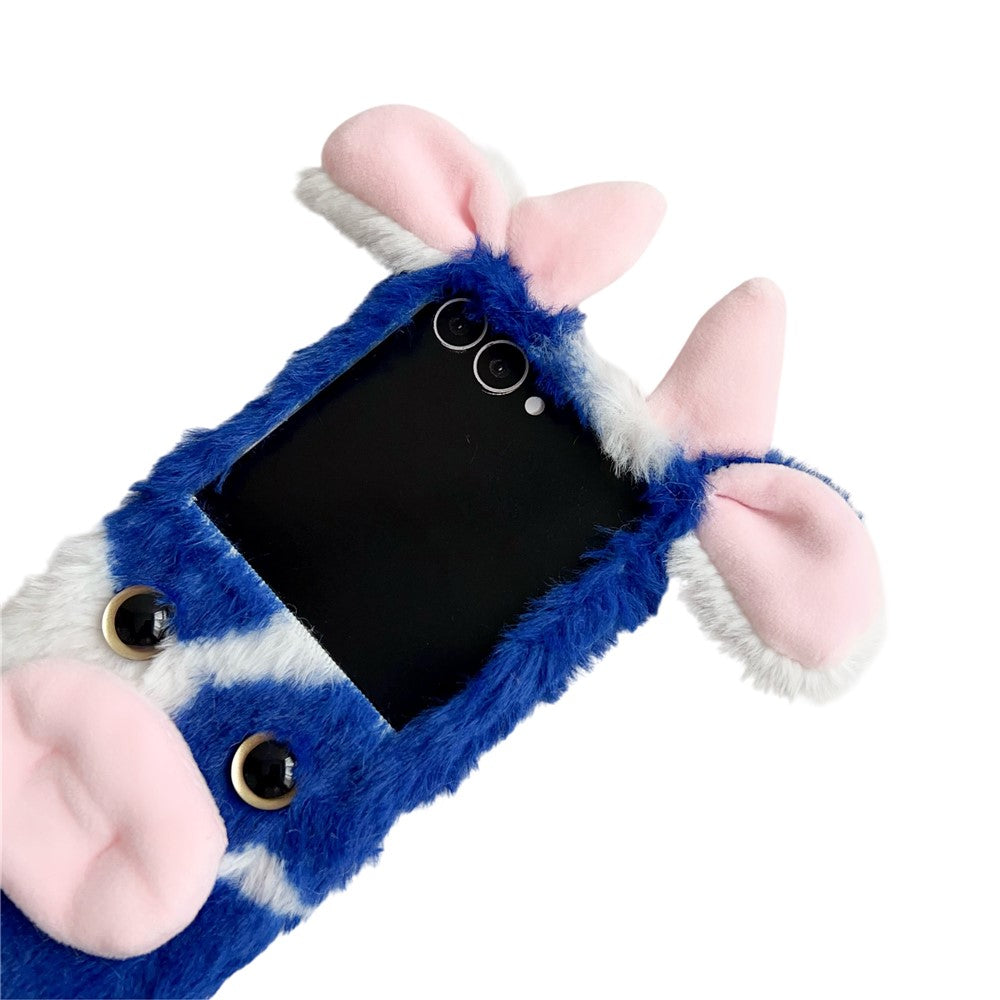 For Samsung Galaxy Z Flip8 Case Plush Cow Hard PC Protective Phone Cover