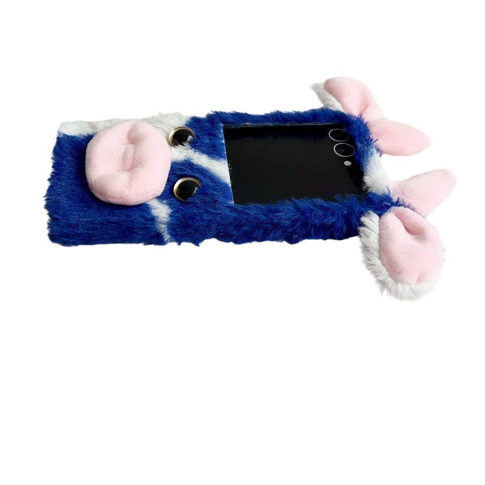For Samsung Galaxy Z Flip8 Case Plush Cow Hard PC Protective Phone Cover
