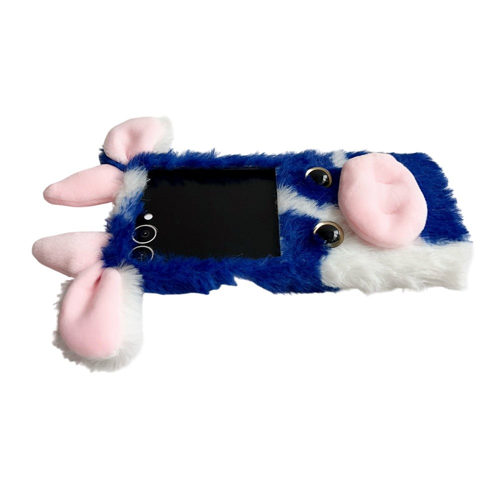 For Samsung Galaxy Z Flip8 Case Plush Cow Hard PC Protective Phone Cover