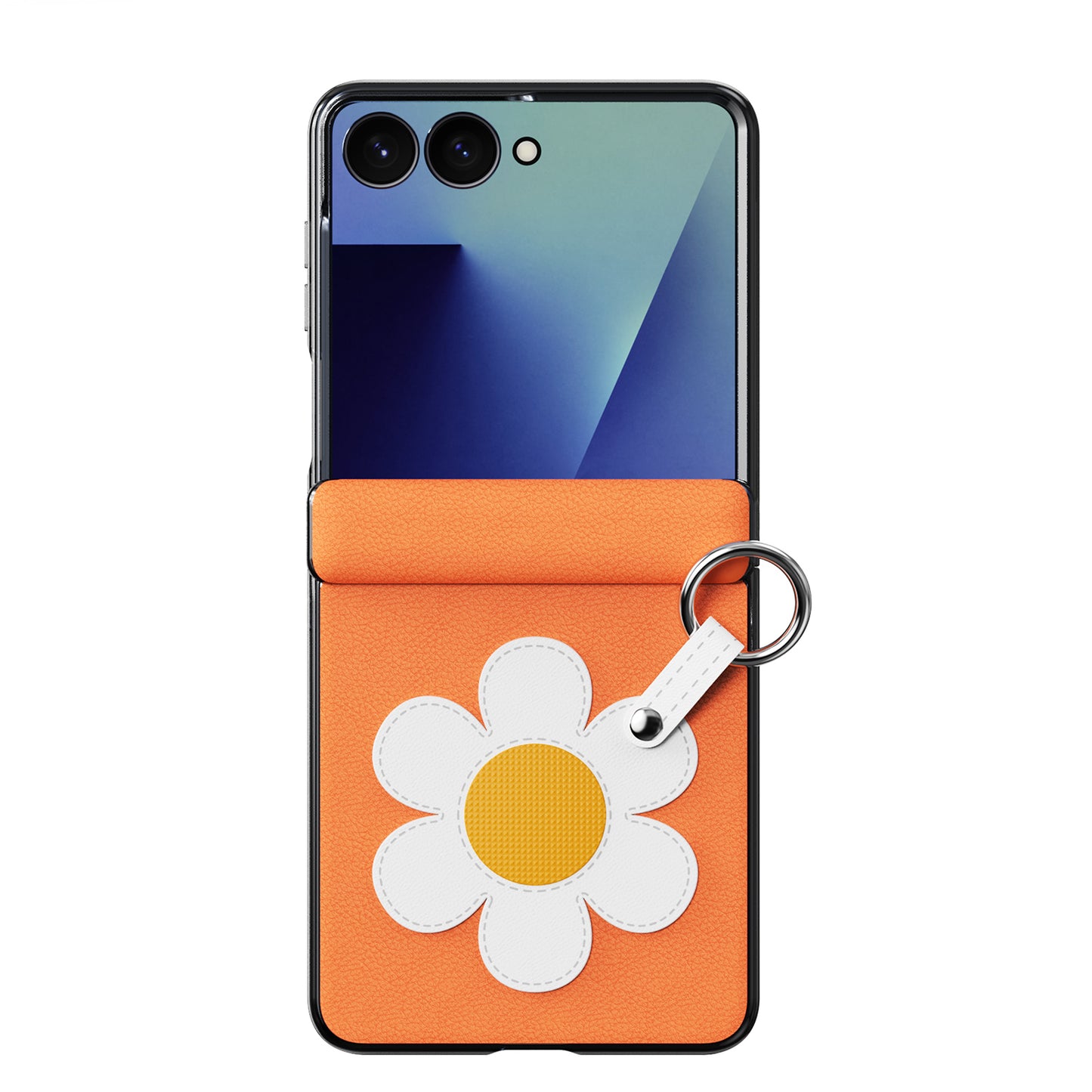DUX DUCIS for Samsung Galaxy Z Flip8 Case  Luvy Series PU Leather + PC Phone Case with Ring Holder / Strap