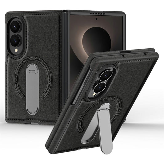 Galaxy Z Fold8 – Magnetische Handyhülle aus Metall, PC und PU-Leder, mit Ständer