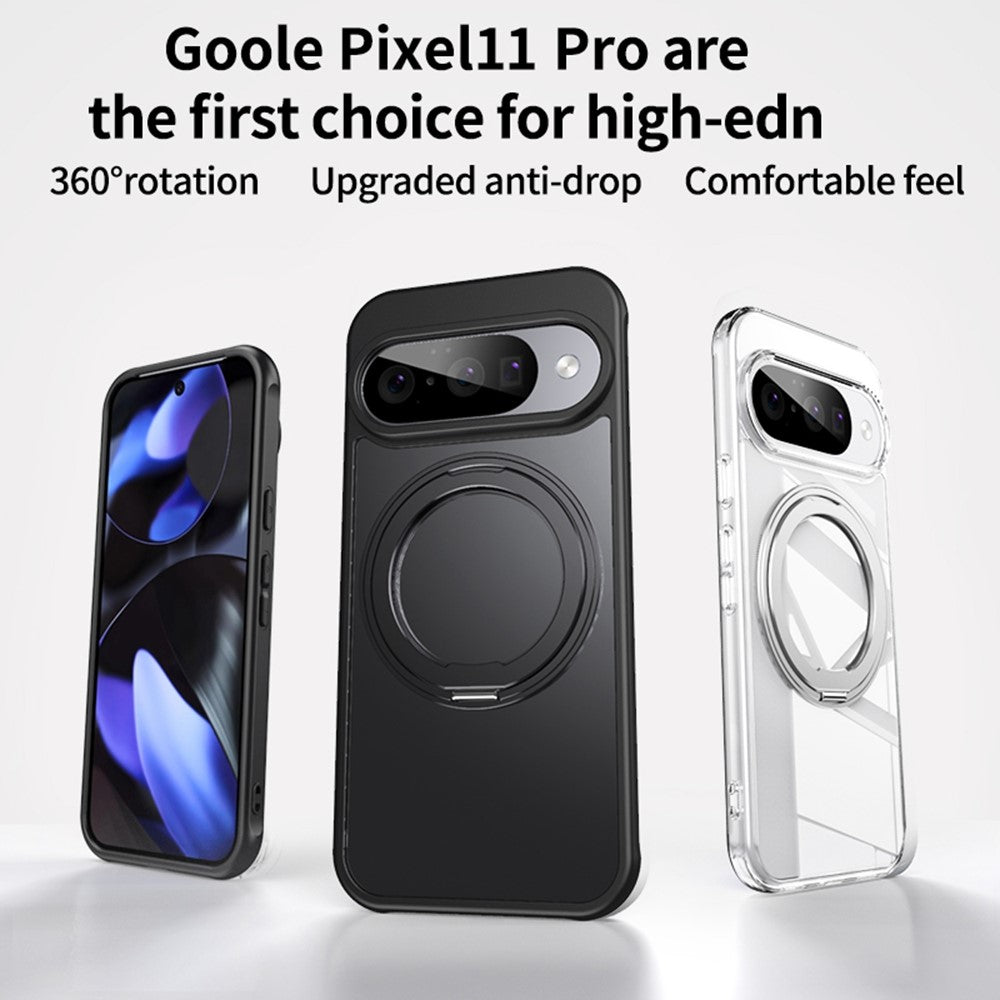For Google Pixel 11  /  11 Pro Magnetic Case TPU + Acrylic + Metal Kickstand Matte Phone Cover