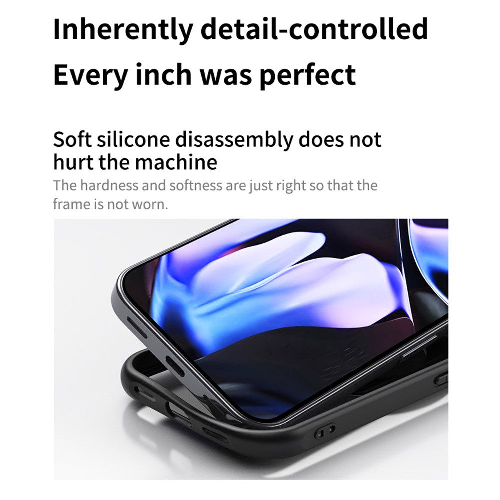 For Google Pixel 11 Pro XL Magnetic Case TPU + Acrylic + Metal Kickstand Matte Phone Cover