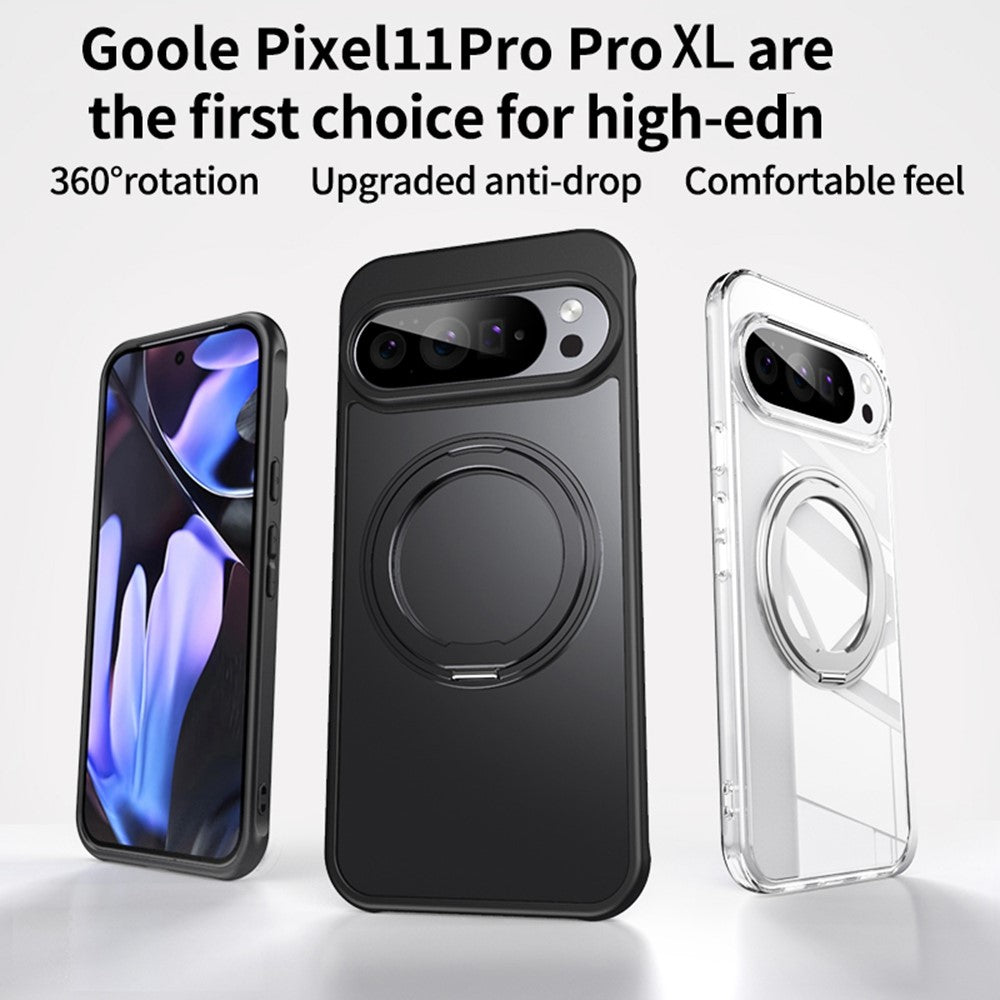 For Google Pixel 11 Pro XL Magnetic Case TPU + Acrylic + Metal Kickstand Matte Phone Cover