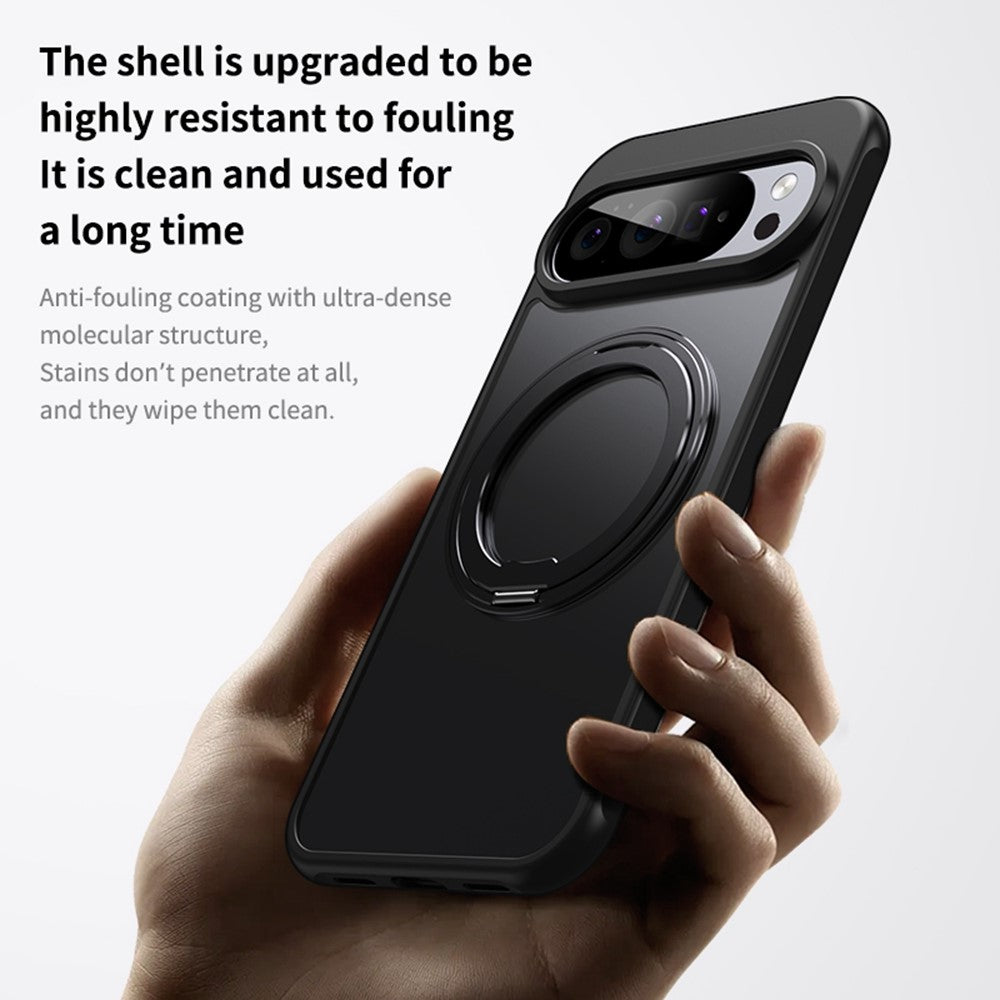For Google Pixel 11 Pro XL Magnetic Case TPU + Acrylic + Metal Kickstand Matte Phone Cover