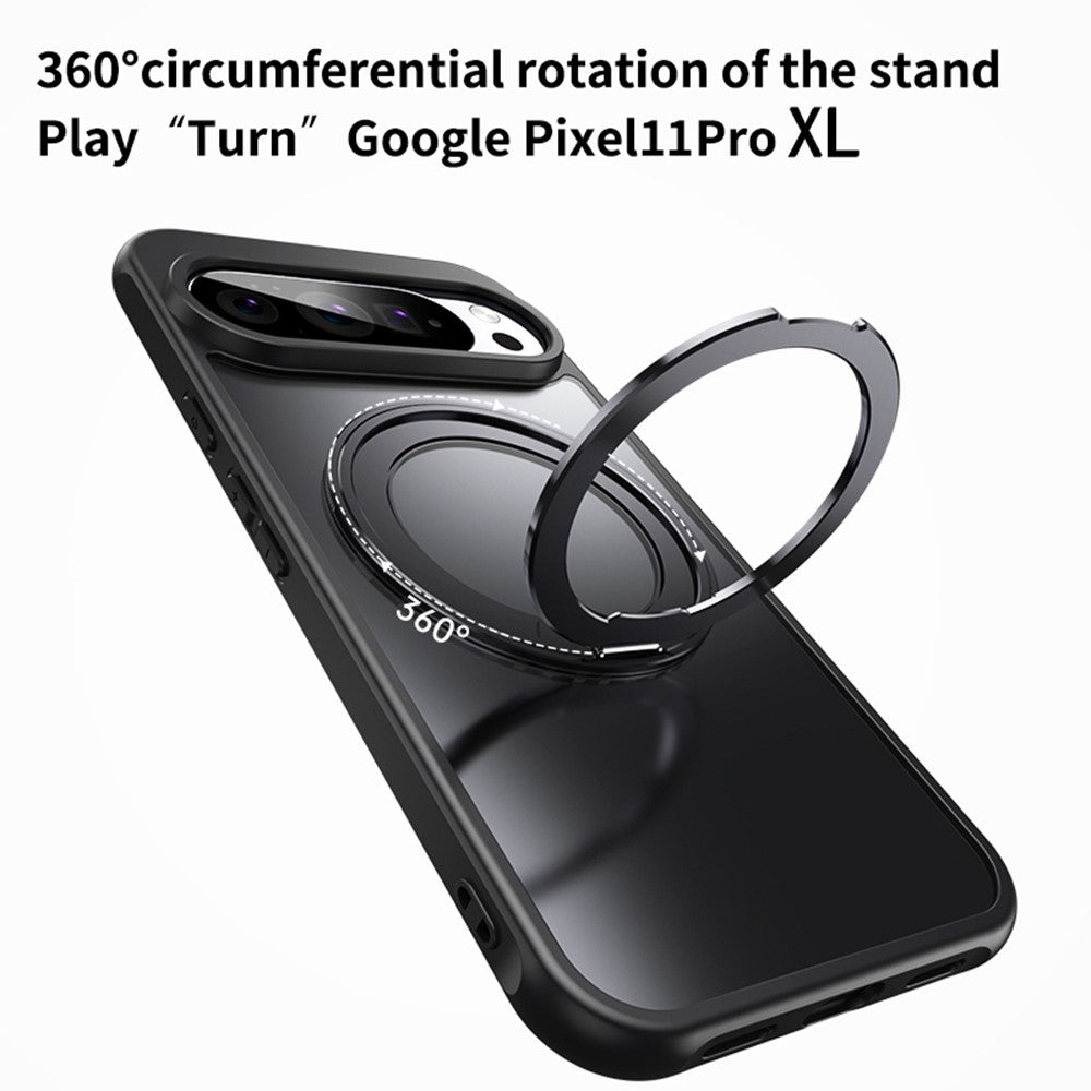 For Google Pixel 11 Pro XL Magnetic Case TPU + Acrylic + Metal Kickstand Matte Phone Cover