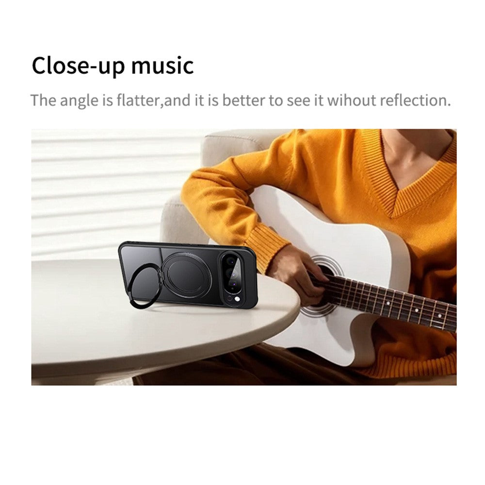 For Google Pixel 11 Pro XL Magnetic Case TPU + Acrylic + Metal Kickstand Matte Phone Cover