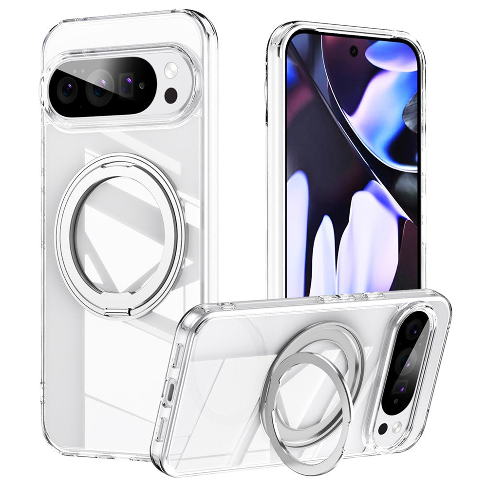 For Google Pixel 11 Pro XL Magnetic Case TPU + Acrylic + Metal Kickstand Matte Phone Cover
