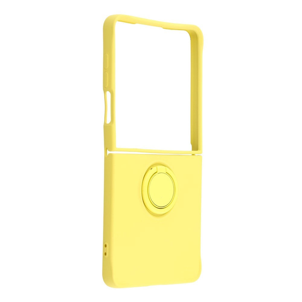 For Samsung Galaxy Z Flip8 Silicone Case with Strap Ring Kickstand Phone Cover