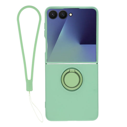 Galaxy Z Flip8 – Handyhülle aus Metall und Silikon, mit Ständer