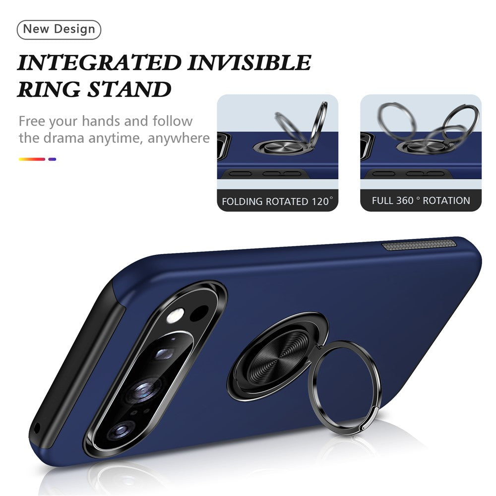 For Google Pixel 11 / Pixel 11 Pro Case PC + TPU Phone Cover with Rotatable Ring Holder