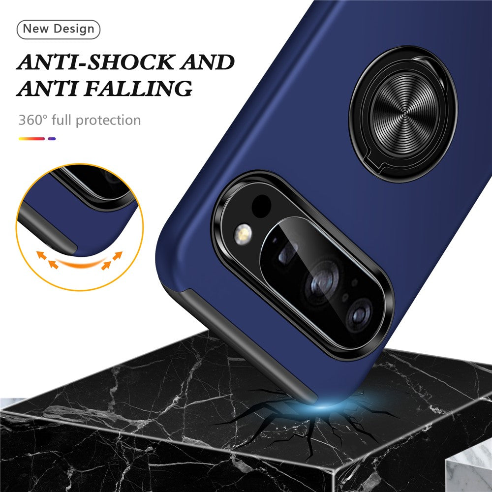 For Google Pixel 11 Pro XL Case PC + TPU Phone Cover with Rotatable Ring Holder