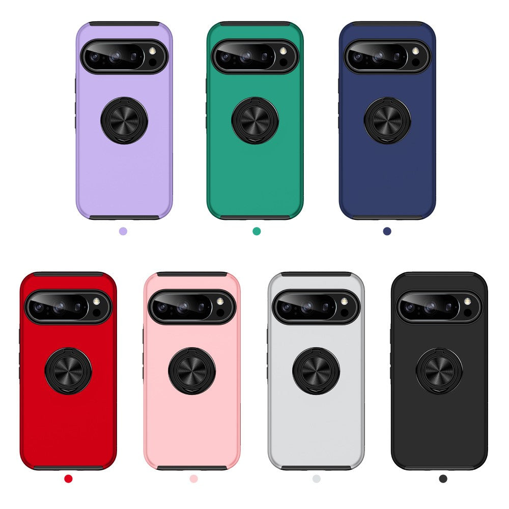 For Google Pixel 11 Pro XL Case PC + TPU Phone Cover with Rotatable Ring Holder