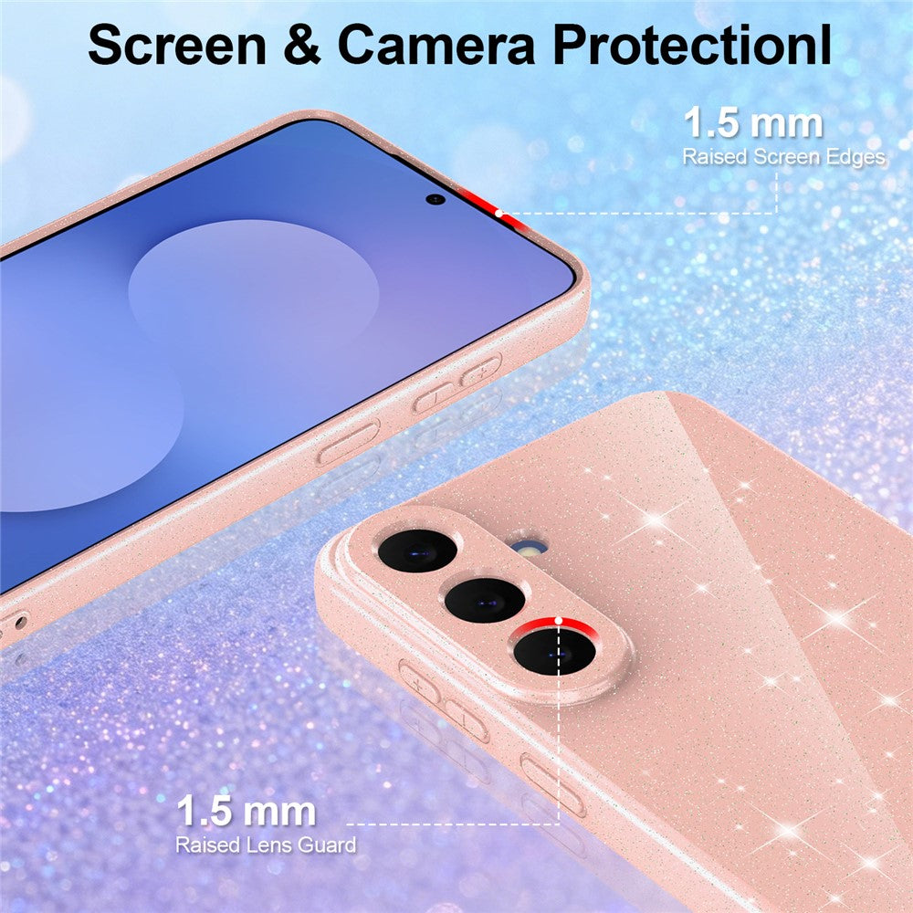 For Samsung Galaxy S26 FE Magnetic Case Glitter TPU Shockproof Phone Cover with Lanyard