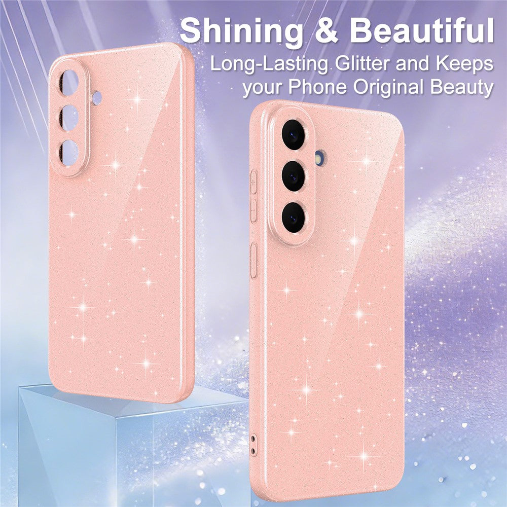 For Samsung Galaxy S26 FE Magnetic Case Glitter TPU Shockproof Phone Cover with Lanyard