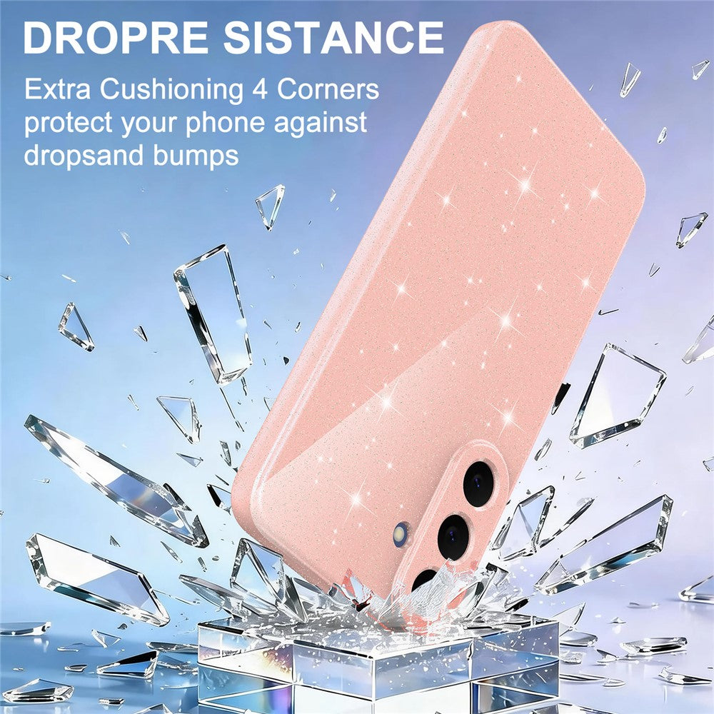 For Samsung Galaxy S26 FE Magnetic Case Glitter TPU Shockproof Phone Cover with Lanyard