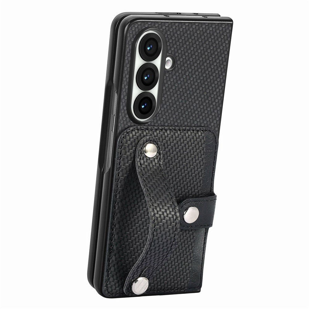 For Samsung Galaxy Z Fold8 Ultra Case Wristband Anti-Drop Leather Back Cover Card Holder