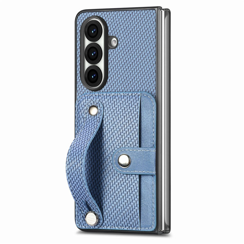 For Samsung Galaxy Z Fold8 Ultra Case Wristband Anti-Drop Leather Back Cover Card Holder