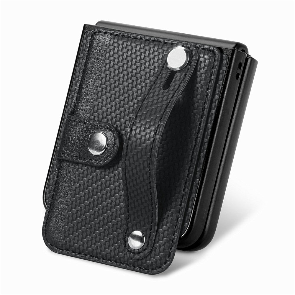 For Samsung Galaxy Z Flip8 Case Wristband Anti-Drop Leather Back Cover Card Holder