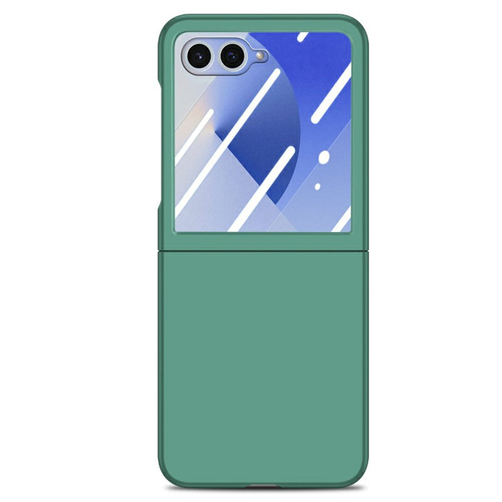 For Samsung Galaxy Z Flip8 Case Hard PC Soft-touch Phone Cover with Built-in Tempered Glass Film