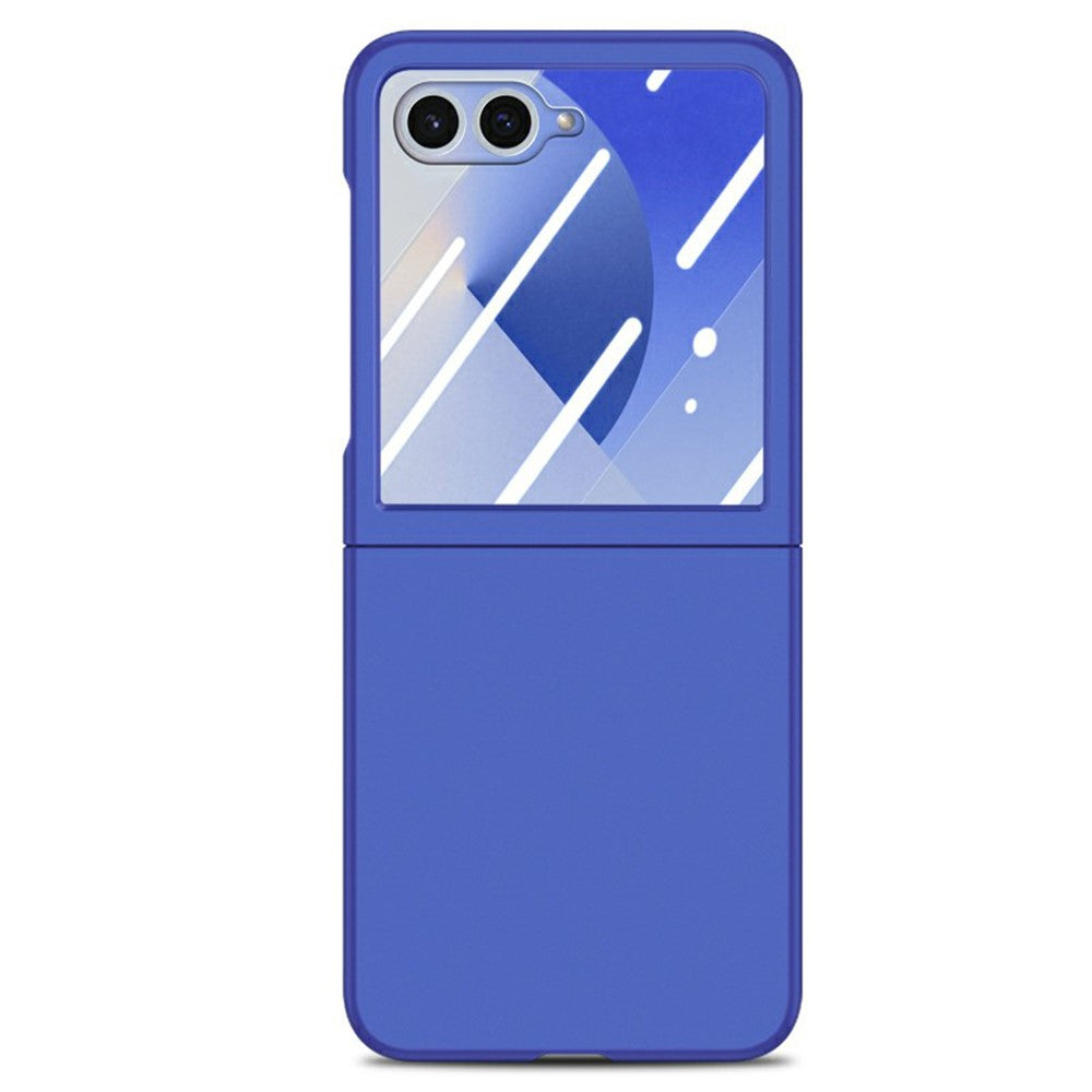 For Samsung Galaxy Z Flip8 Case Hard PC Soft-touch Phone Cover with Built-in Tempered Glass Film