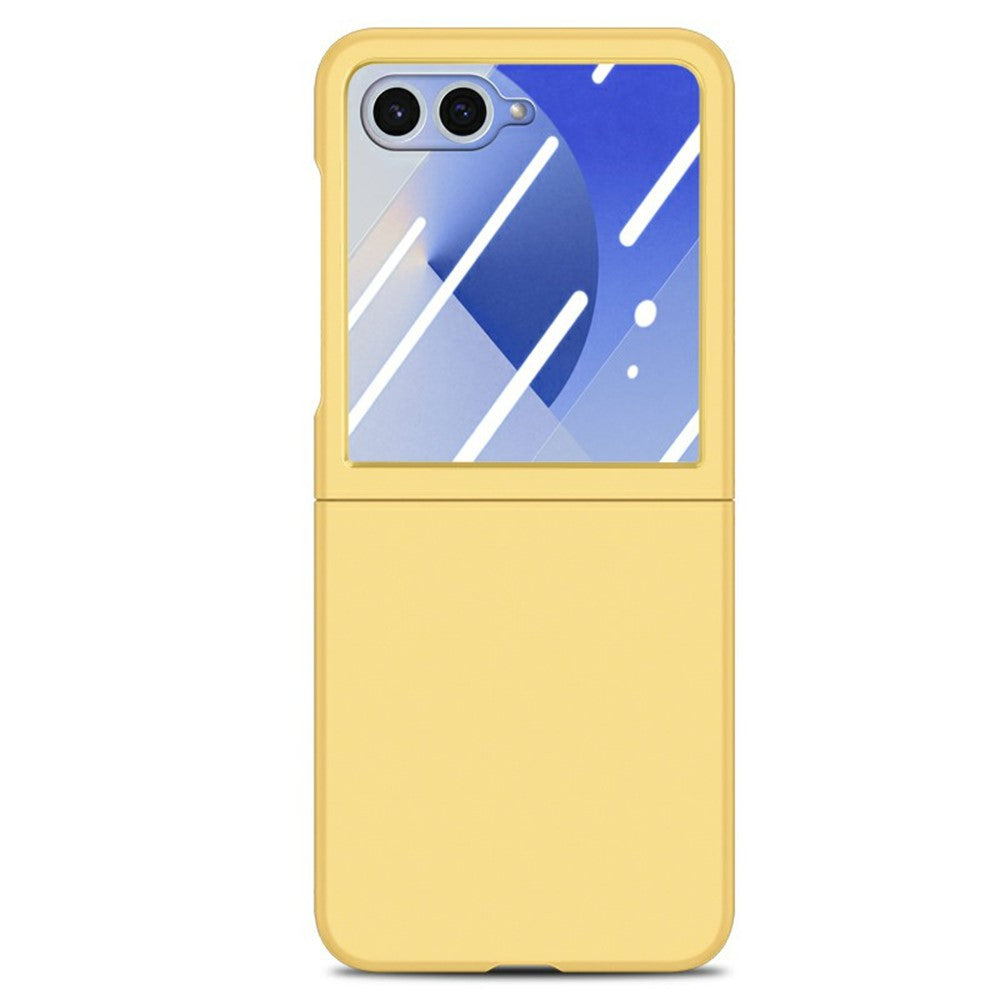 For Samsung Galaxy Z Flip8 Case Hard PC Soft-touch Phone Cover with Built-in Tempered Glass Film