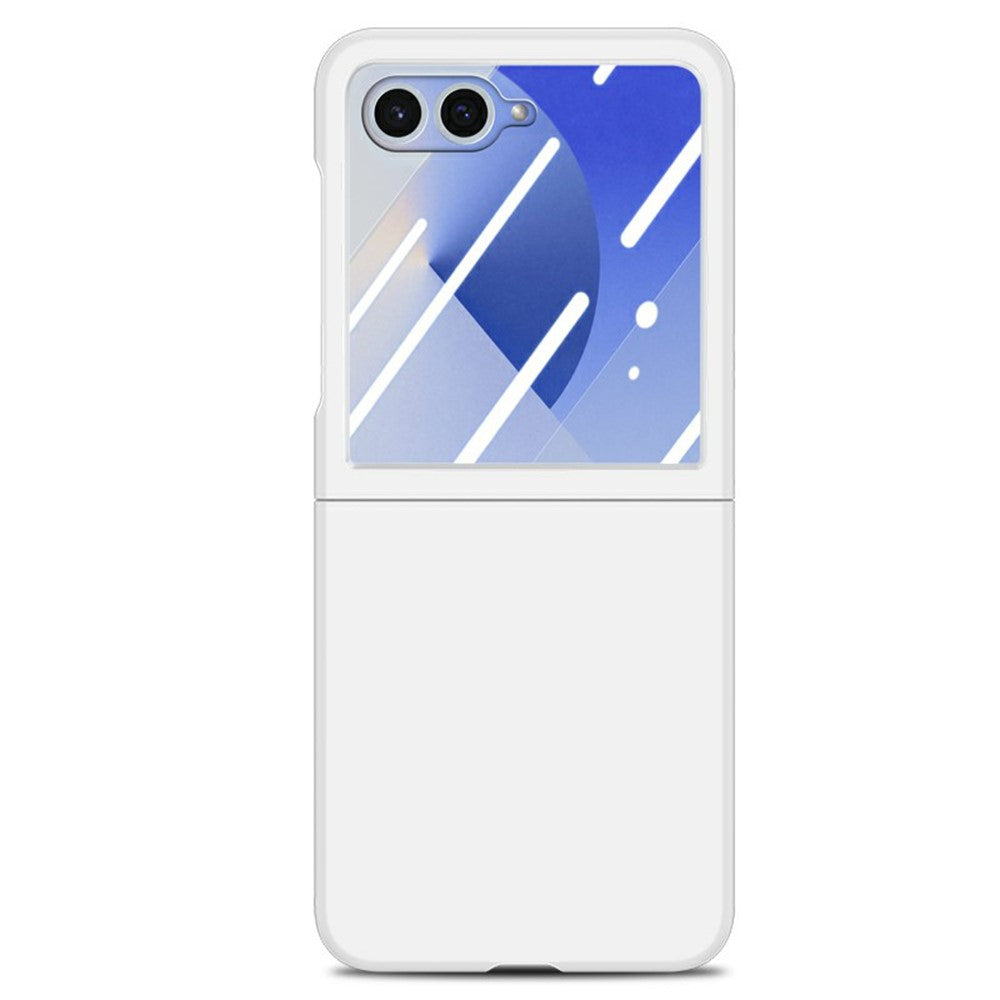 For Samsung Galaxy Z Flip7 5G Case Hard PC Soft-touch Phone Cover with Built-in Tempered Glass Film