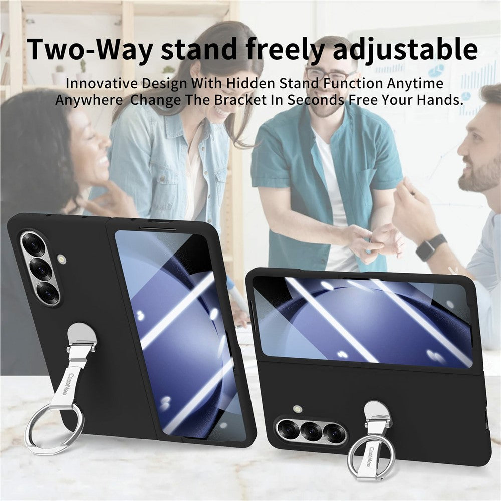 CASENEO for Samsung Galaxy Z Fold8 Ultra Case Ring Kickstand Skin-feel PC Phone Cover with Screen Protector