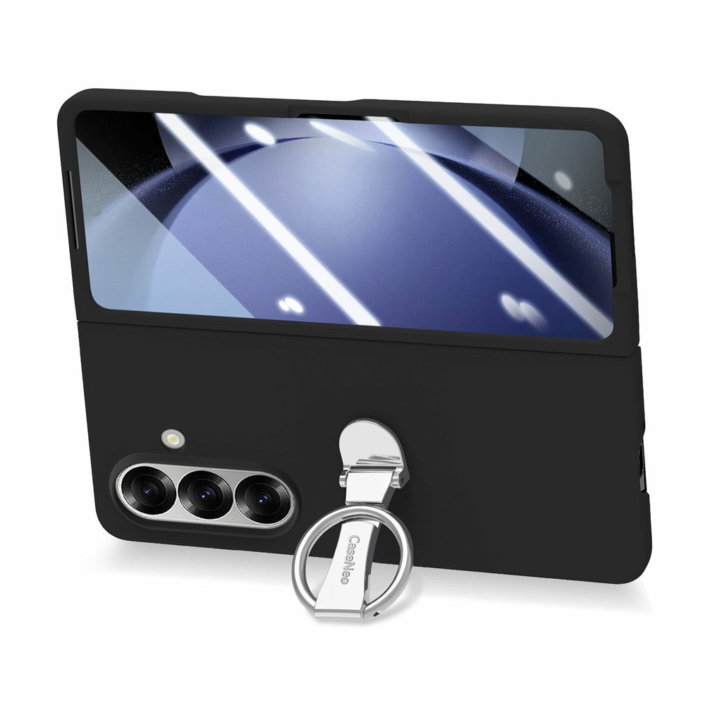 CASENEO for Samsung Galaxy Z Fold8 Ultra Case Ring Kickstand Skin-feel PC Phone Cover with Screen Protector