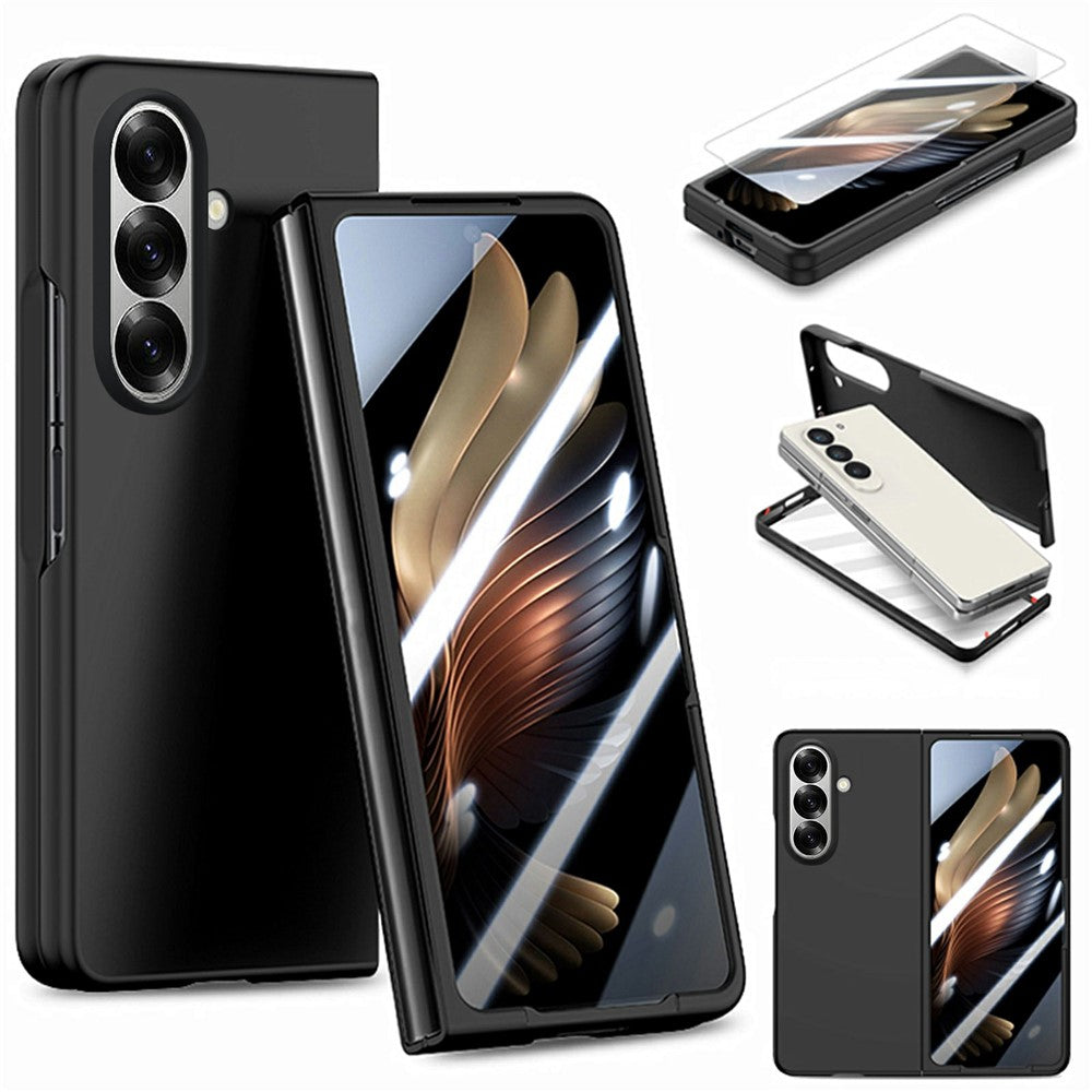 For Samsung Galaxy Z Fold8 Ultra Case Hard PC Soft-touch Phone Cover with Built-in Tempered Glass Film