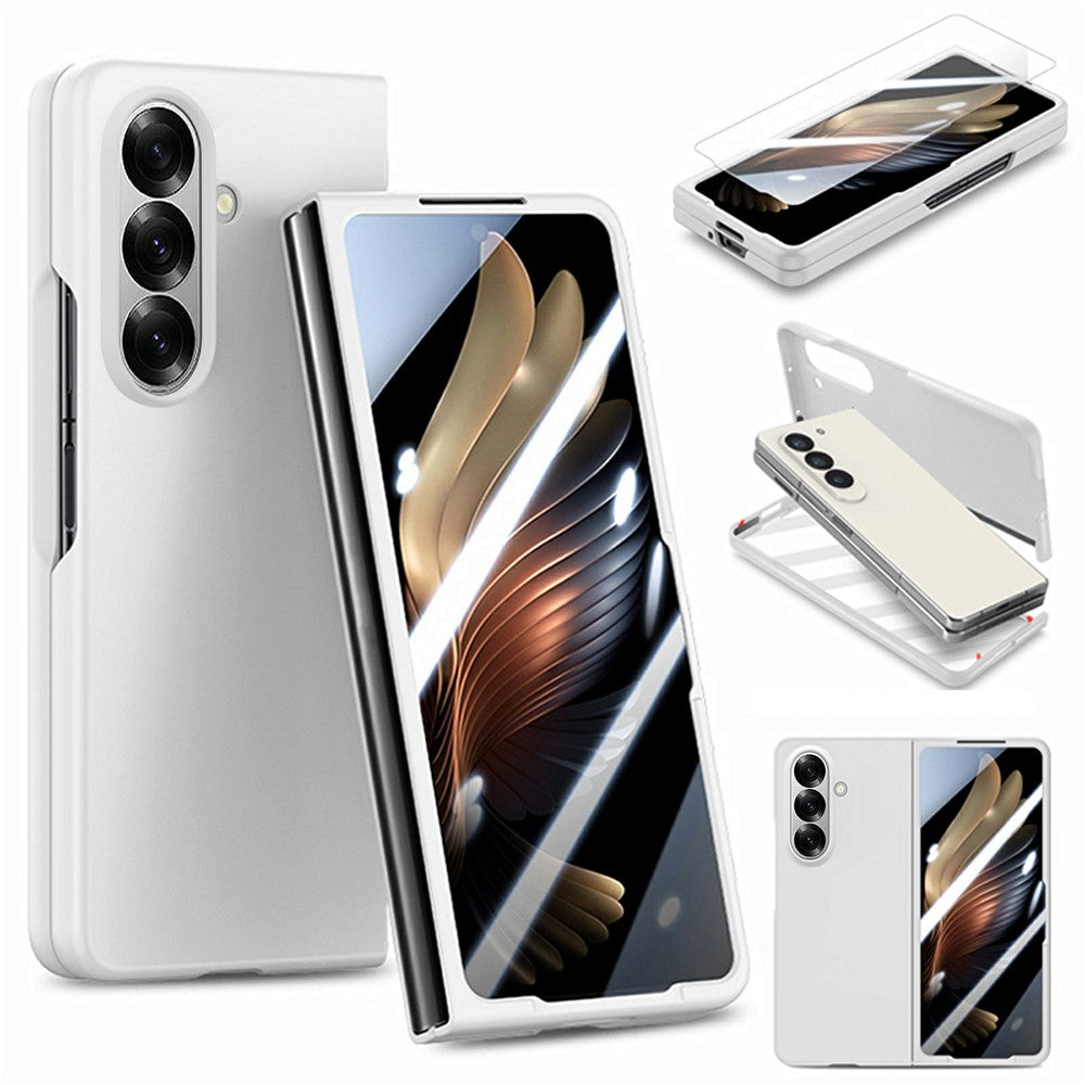 For Samsung Galaxy Z Fold8 Ultra Case Hard PC Soft-touch Phone Cover with Built-in Tempered Glass Film