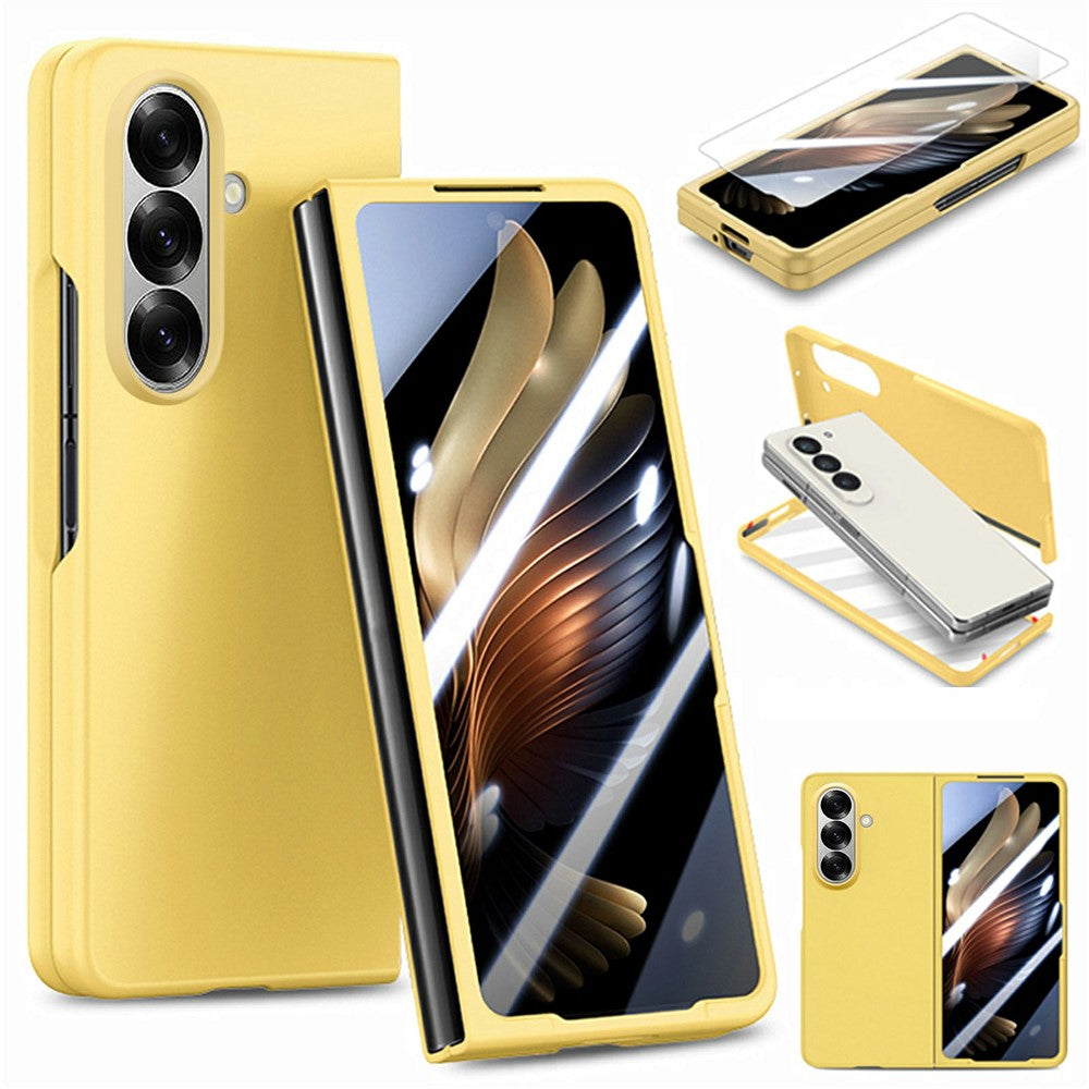 For Samsung Galaxy Z Fold8 Ultra Case Hard PC Soft-touch Phone Cover with Built-in Tempered Glass Film