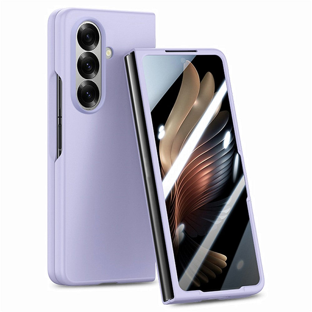 For Samsung Galaxy Z Fold7 5G Case Hard PC Soft-touch Phone Cover with Built-in Tempered Glass Film