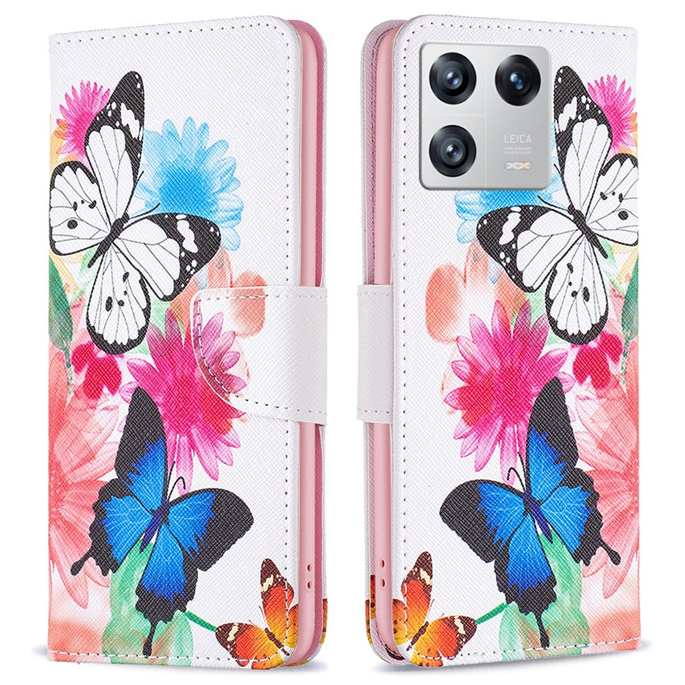 For Xiaomi 13 Phone Case Pattern Printing PU Leather Wallet Stand Cover