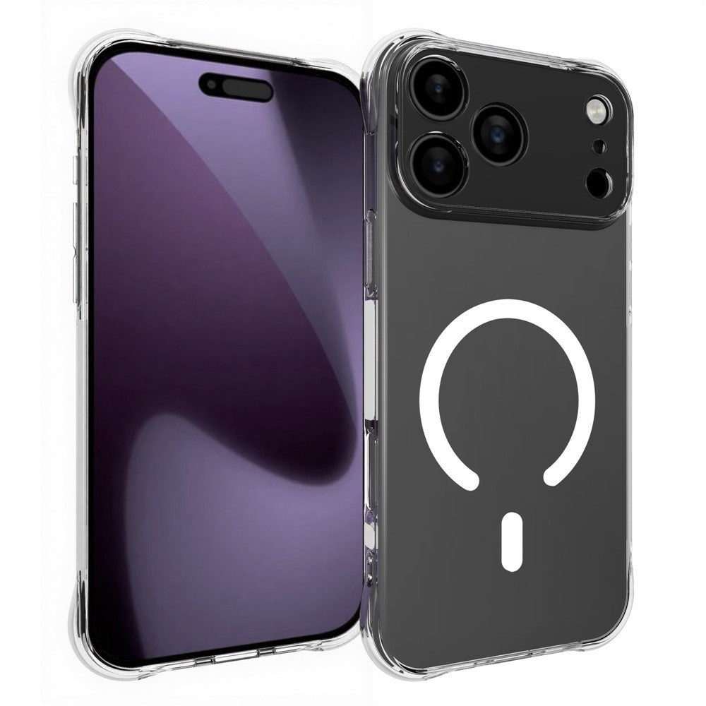 For iPhone 17 Pro Max  /  18 Pro Max Magnetic Case TPU Anti-drop Phone Back Cover