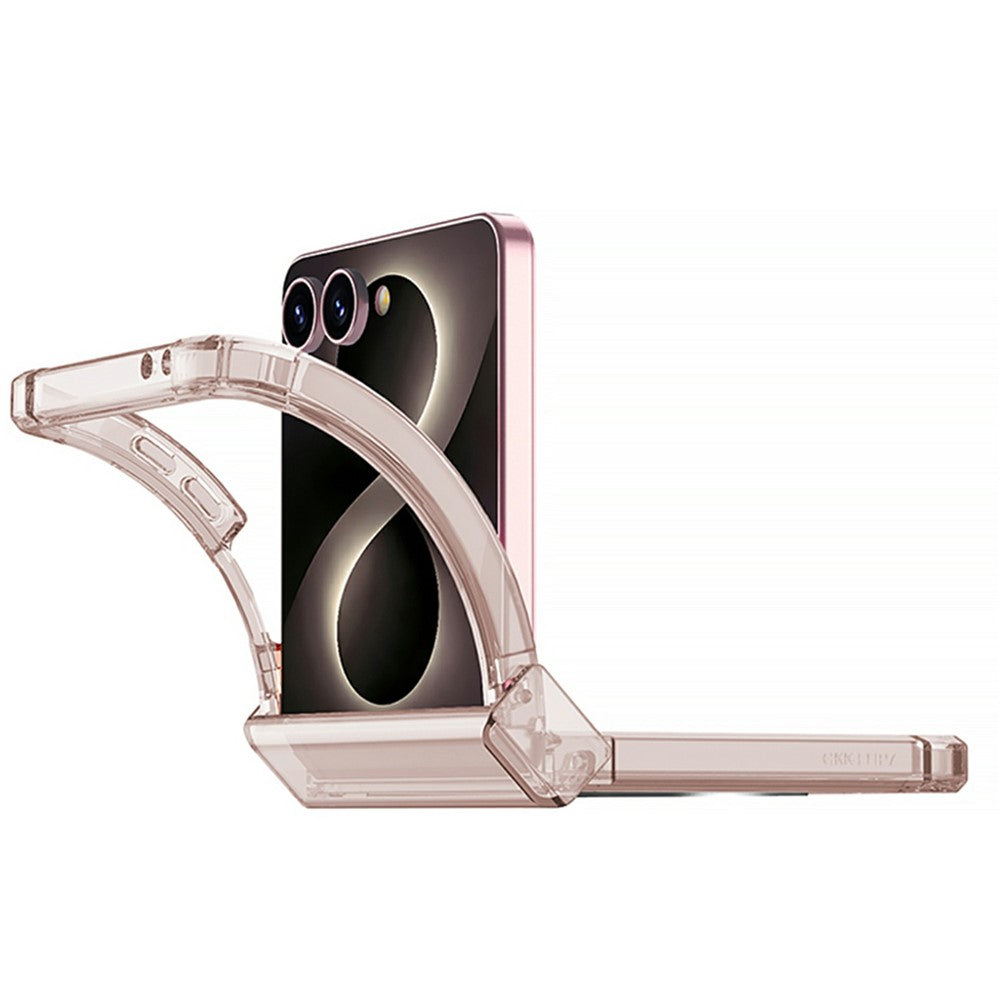 GKK For Samsung Galaxy Z Flip8 Case Magnetic Kickstand Airbag Hinge Protection TPU Phone Cover with Back Film