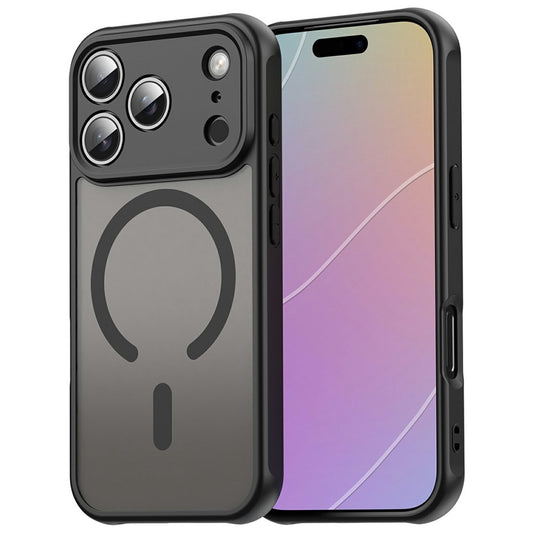 For iPhone 18 Pro Magnetic Case Anti Drop Matte PC + TPU Phone Cover