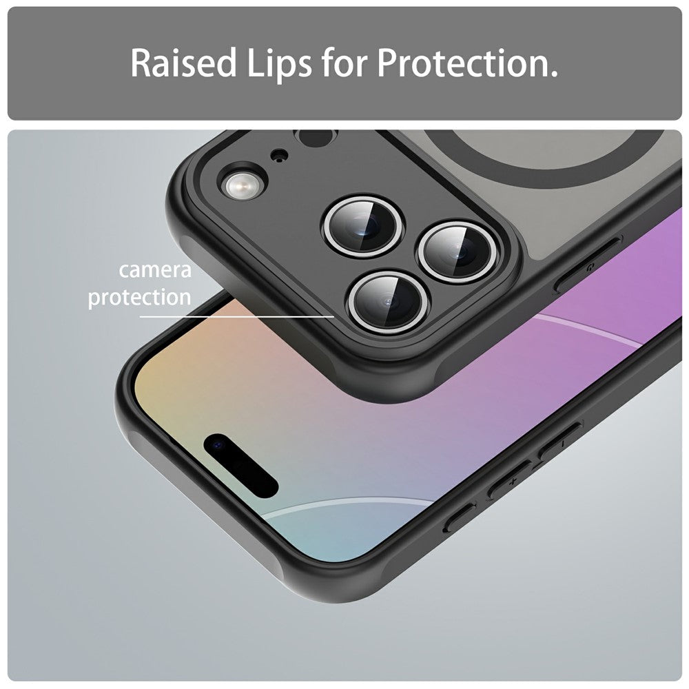 For iPhone 18 Pro Magnetic Case Anti Drop Matte PC + TPU Phone Cover