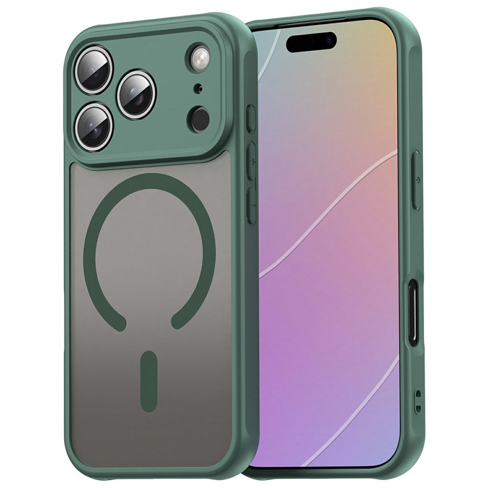 For iPhone 18 Pro Magnetic Case Anti Drop Matte PC + TPU Phone Cover