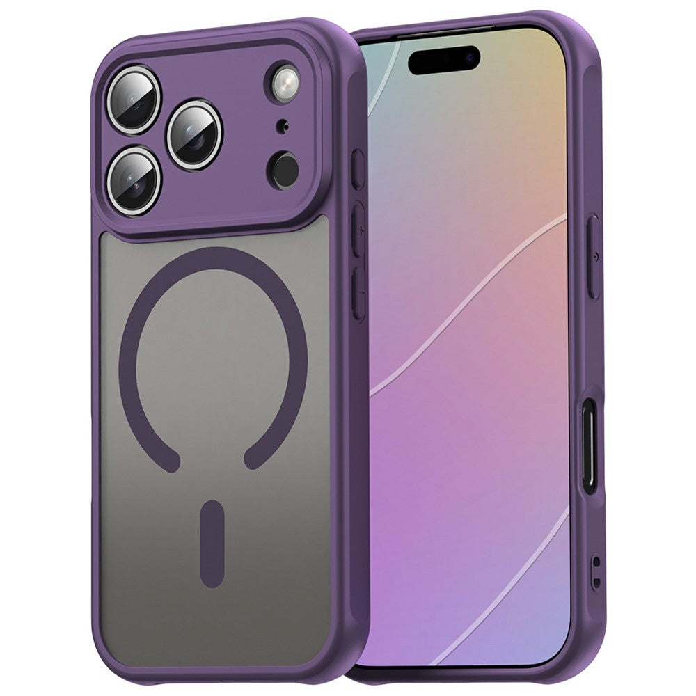 For iPhone 18 Pro Magnetic Case Anti Drop Matte PC + TPU Phone Cover