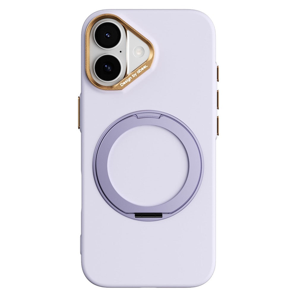 ABEEL For iPhone 17  /  18 Magnetic Case Ring Kickstand Liquid Silicone Feel PC Phone Cover